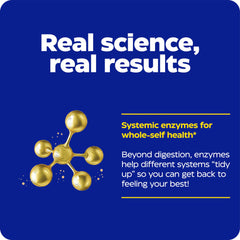 Enzymedica SerraGold lifestyle shot suggests mobility and joint comfort potential.