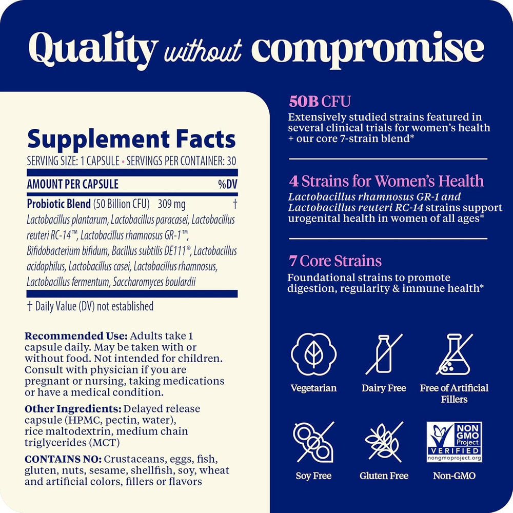 Enzymedica SubCulture Women packaging notes gluten-free and dairy-free formula.