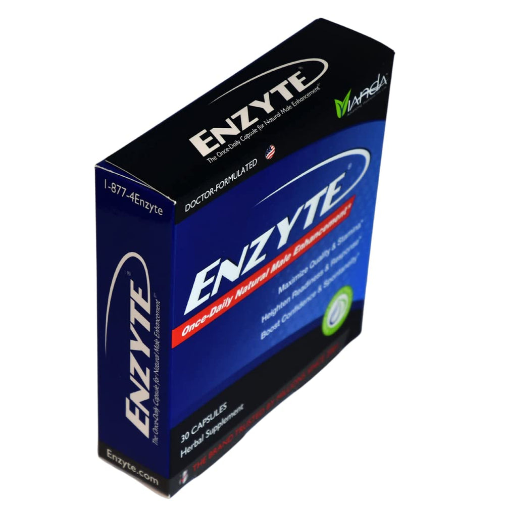 Enzyte capsules close-up highlighting easy daily intake for vitality.
