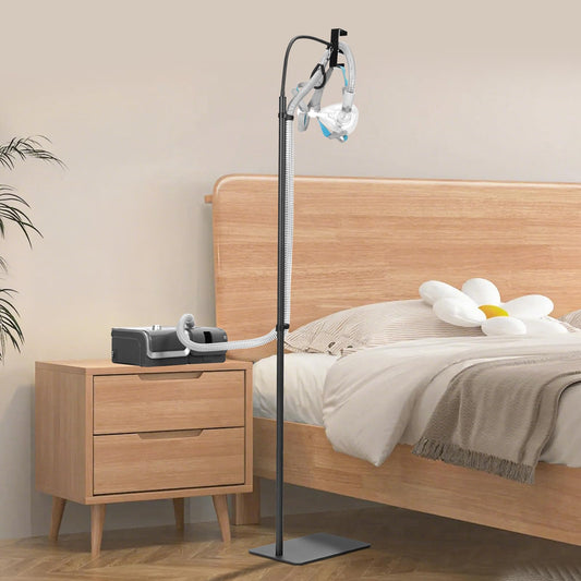 EonRivet CPAP hose holder bedside stand keeps tubing accessible and organized.
