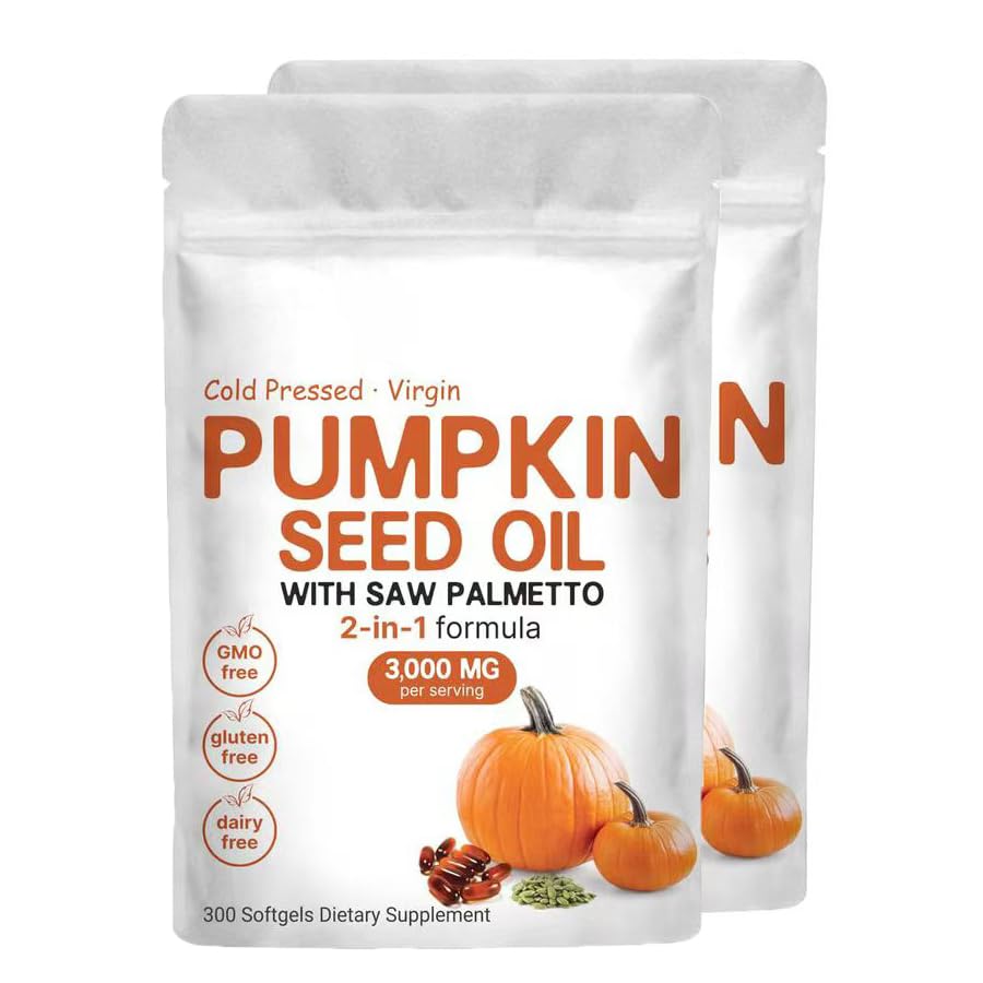 EOQIFJM Pumpkin Seed Oil Capsules bottle supports hair health and skin glow.