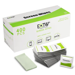 EOTW screen wipes pack with 400 individually wrapped sheets for quick, streak-free electronics cleaning.