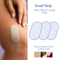 EpiDerm washable scar tape highlights reusable design for extended use.