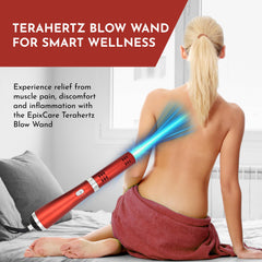 EpixCare terahertz wand emits warm air to soothe muscles.