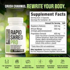 EPN Rapid Shred Pro bottle side view showing capsules for convenient intake