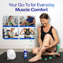 Legs with EPSOM-IT lotion after workout for comfort