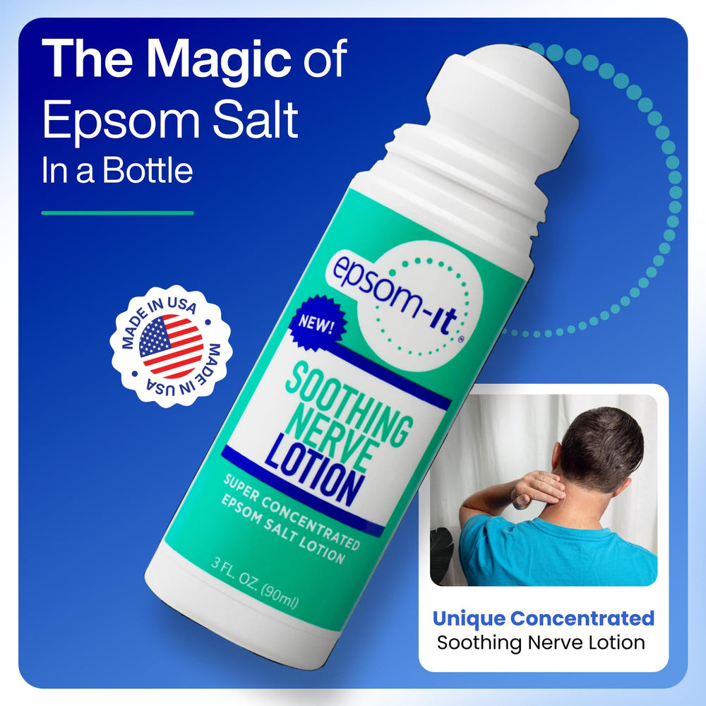 EPSOM-IT roll-on application close-up shows easy, mess-free relief.