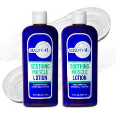 EPSOM-IT Soothing Muscle Lotion bottle for quick relief