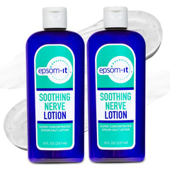 Epsom-It Soothing Nerve Lotion bottle displayed for daily comfort