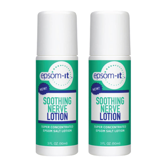 EPSOM-IT soothing nerve lotion roll-on bottle ready for on-the-go relief.