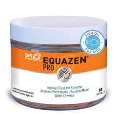 Equazen Pro bottle pouring softgels for daily omega 3-6 support