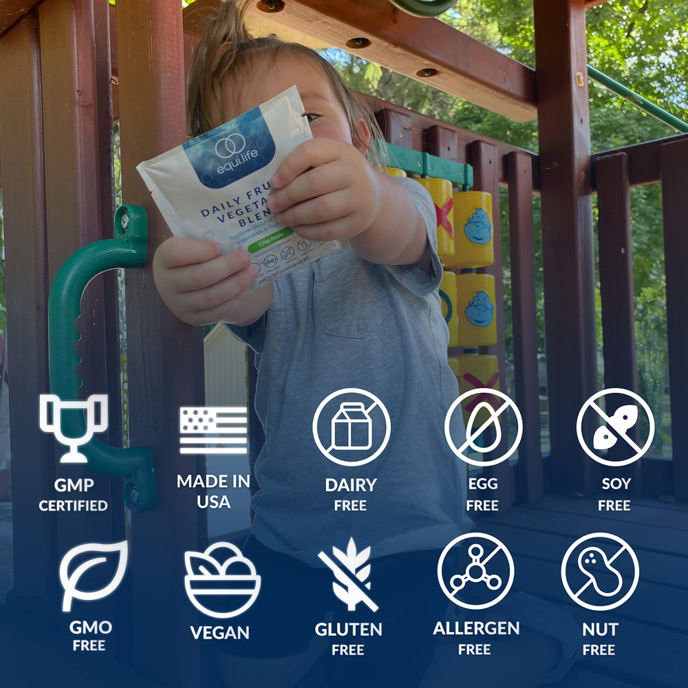 EquiLife single-serve packets photo indicating easy daily use on the go