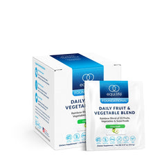 EquiLife Daily Fruit and Vegetable Blend tub showing a nutrient-rich mix for daily wellness