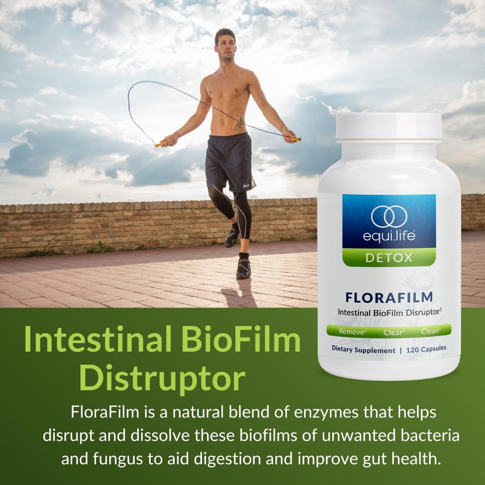 Equilife Florafilm vegan and gluten-free symbol for dietary compatibility.