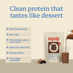 Close-up of beef protein ingredients in Equip Prime Protein Powder