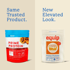 Equip Prime Protein Powder ingredients panel highlighting clean, dairy-free formula