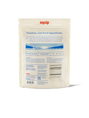 Equip Prime Protein Salted Caramel nutrition panel highlights high protein per serving.