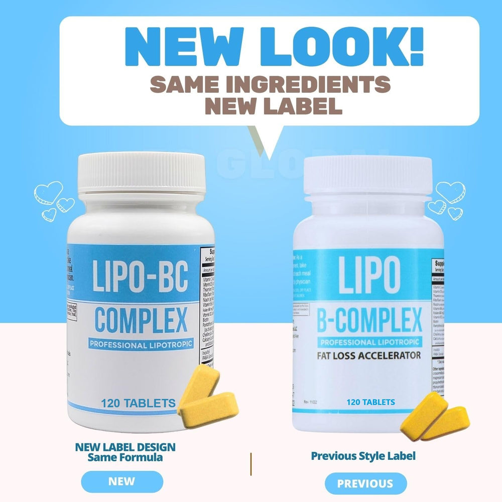 ES Global Brands Legere Lipo-BC B-Complex bottle back highlights ingredients.