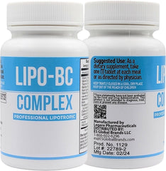 Legere Lipo-BC B-Complex label close-up emphasizes lipotropic nutrients.