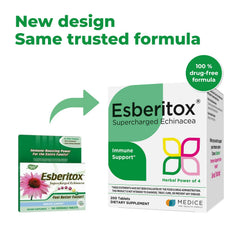 Esberitox immune support tablets 200-pack ready for daily use.