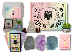 ESOTHERIC Aquarius gift box with zodiac necklace, ideal birthday surprise.