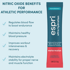 ESPRI watermelon electrolyte in a glass after training for refreshing recovery.