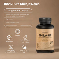 Essencraft Shilajit resin tin packaging communicates freshness seal