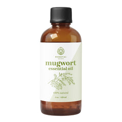Essential Delights Mugwort Oil bottle in amber glass for soothing aromatherapy diffusion.