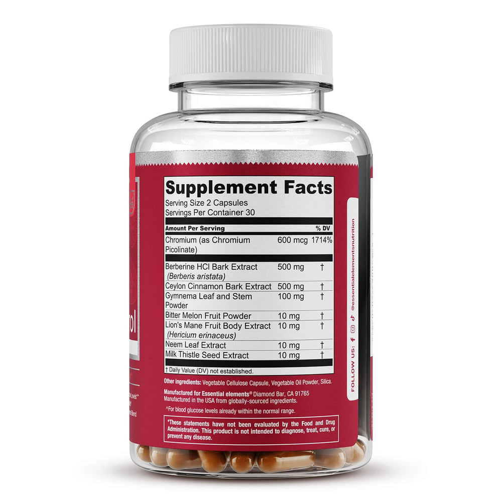Essential Elements GluControl capsules close-up on a clean surface for easy dosing