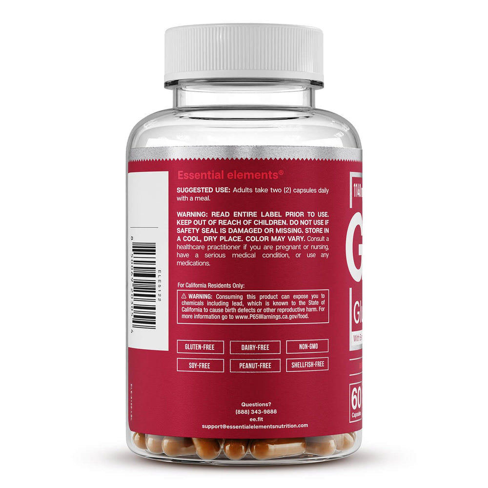 GluControl label and packaging highlighting blend of berberine and cinnamon