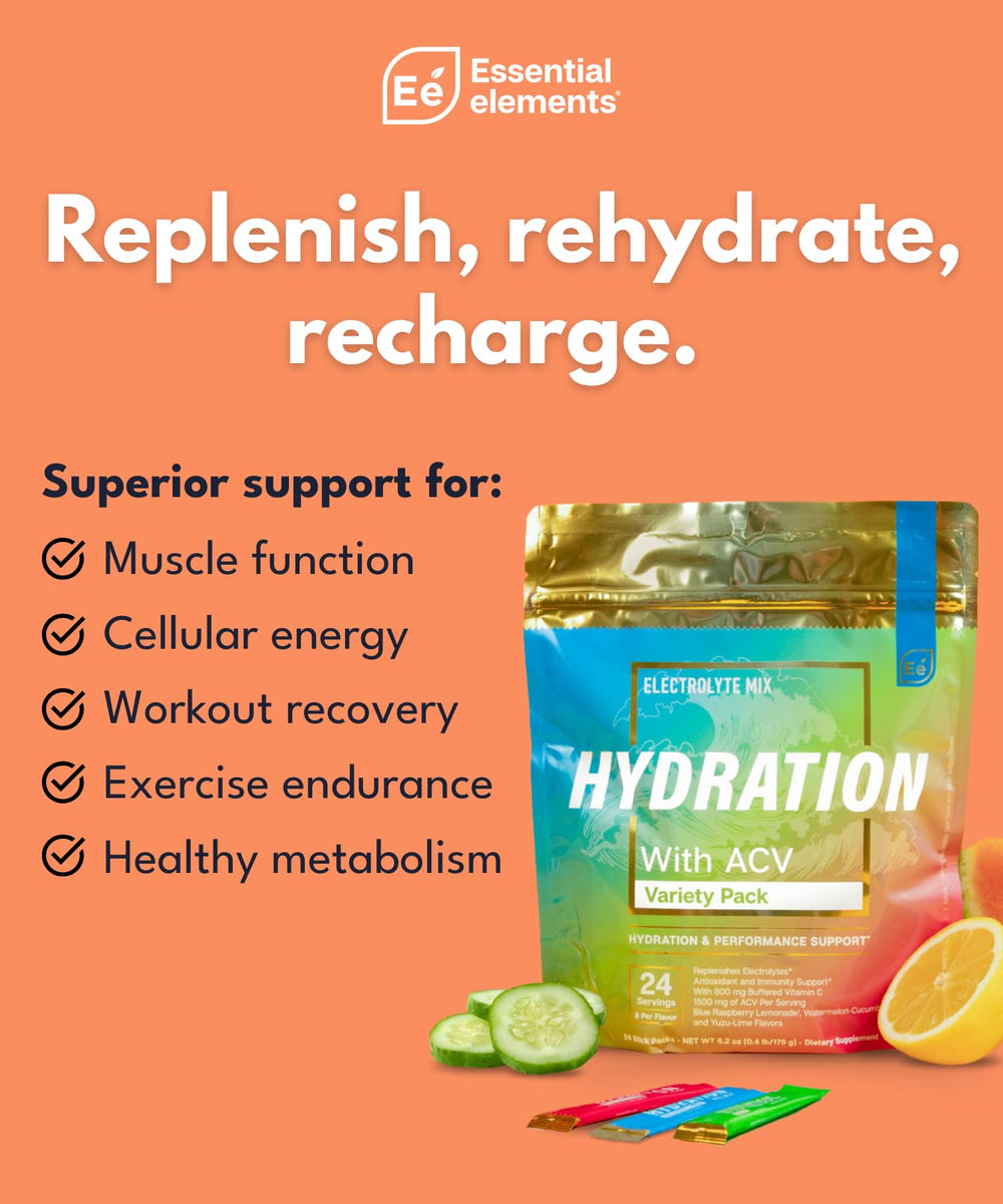 Essential Elements Hydration Packets Watermelon-Cucumber flavor refreshing hydration