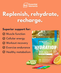 Essential Elements Hydration Packets Watermelon-Cucumber flavor refreshing hydration