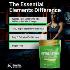 Essential Elements Yuzu Lime sticks with a sports bottle for on-the-go hydration.