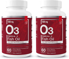 Essential Elements Omega-3 bottle with softgels for daily immune support.