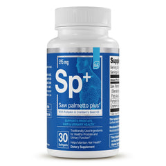 Essential Elements Saw Palmetto Plus bottle front for daily bladder support.