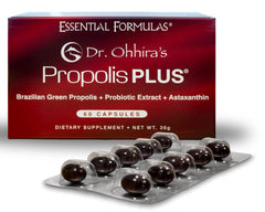 Essential Formulas Dr. Ohhira's Propolis Plus bottle with capsules for daily immune support