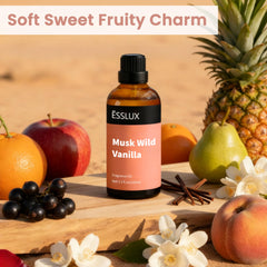 ESSLUX Musk Wild Vanilla diffuser image showing inviting aroma for home