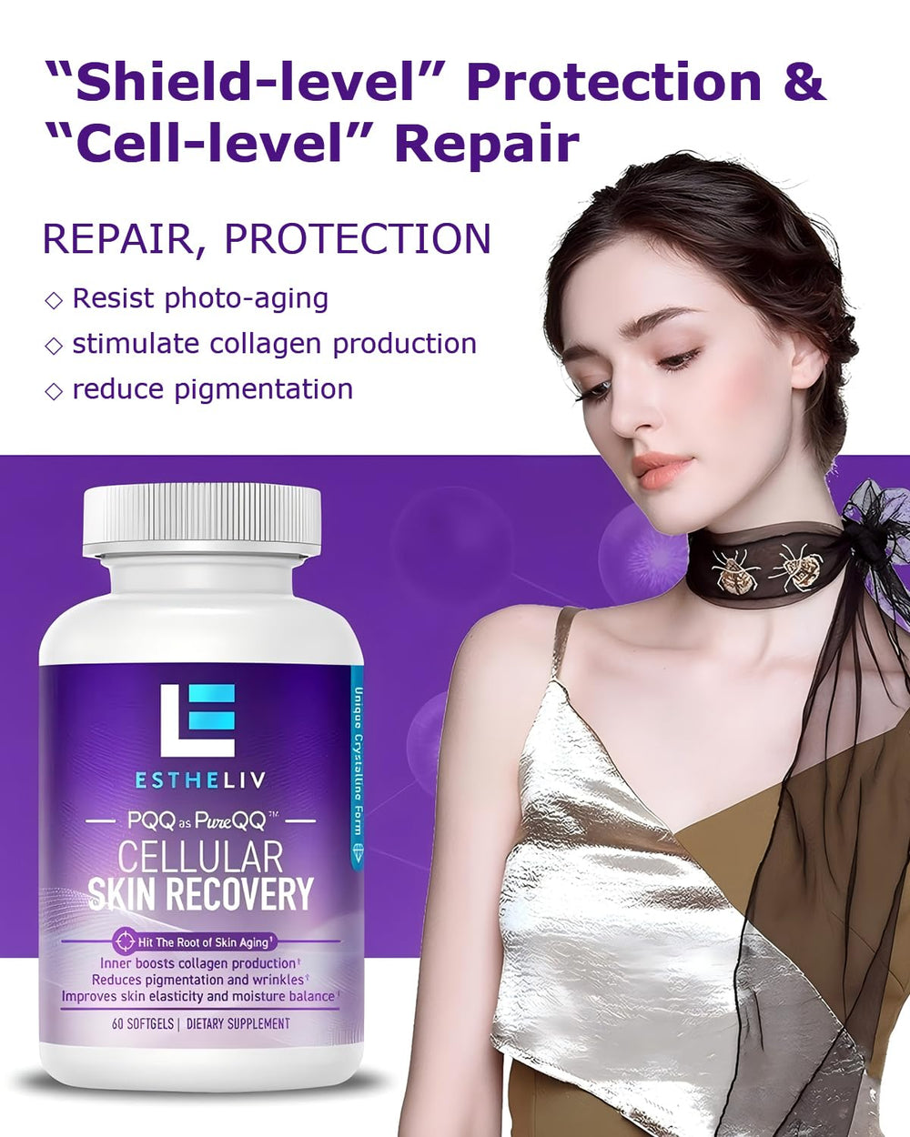 ESTHELIV instruction card outlines a simple daily routine.