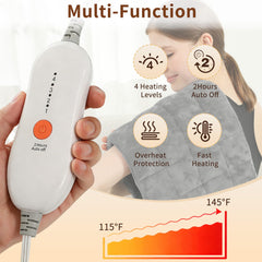 ESTINGO weighted heating pad back and shoulders offers broad coverage and steady warmth.