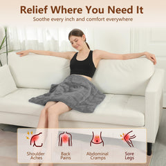 ESTINGO weighted heating pad large double-sided flannel offers soft touch and heat retention.