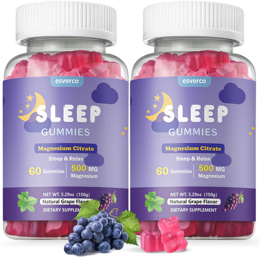 esverco Sleep Gummies bottle front for a restful night and easy nightly routine.