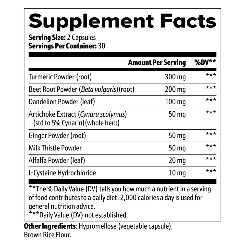 Milk thistle powder included in LiverLight Detox for antioxidant support
