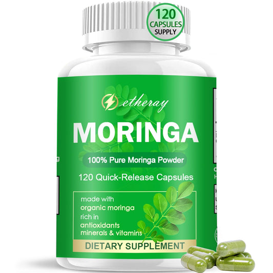 Etheray Moringa Capsules bottle for daily vegan nutrition