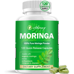 Etheray Moringa Capsules bottle for daily vegan nutrition
