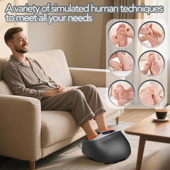 Spacious chambers fit feet up to US size 14.