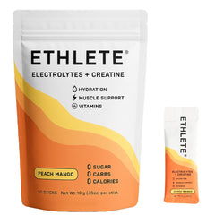 Ethlete Electrolytes front pack enables on-the-go hydration with a clean mineral blend.