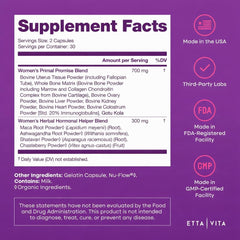 Etta Vita Primal beef organ kidney capsule for energy and immune support.