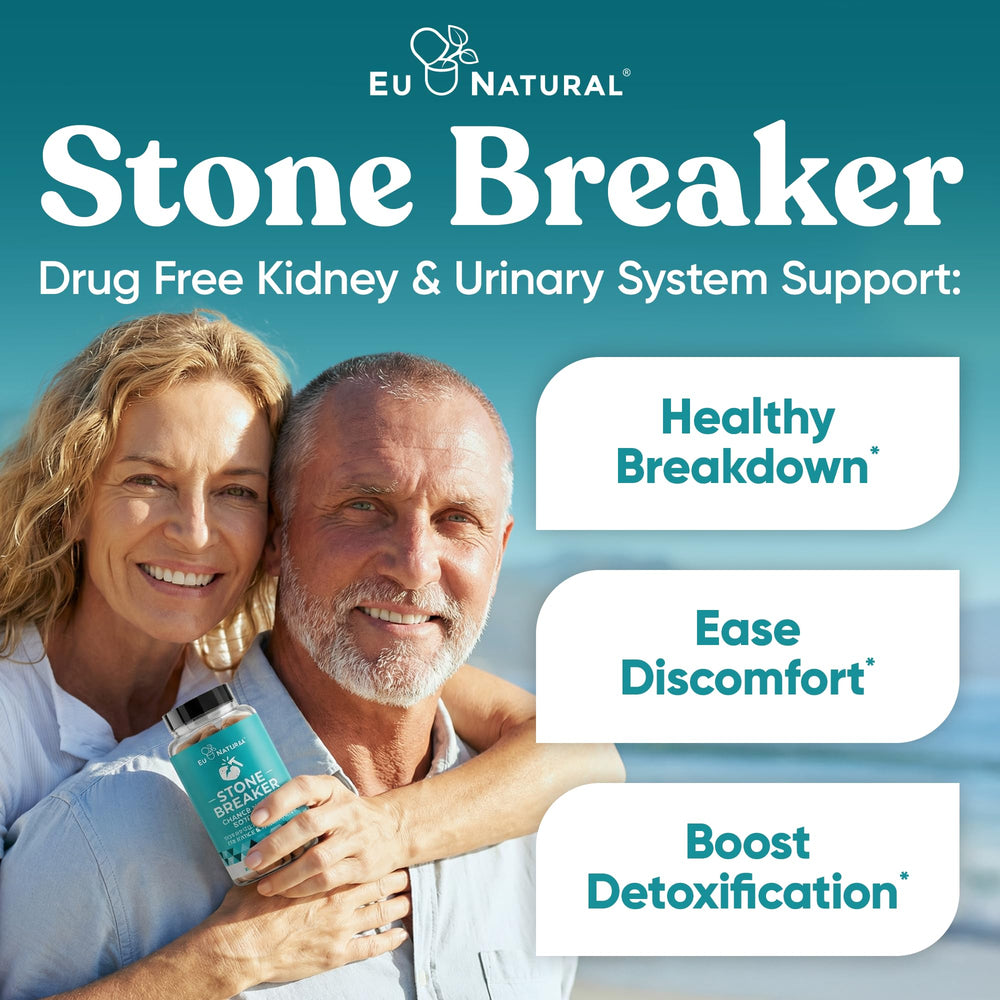Eu Natural Chanca Piedra Celery Seed Parsley blend illustrating herbal support for urinary health.