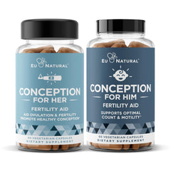 Eu Natural Conception for Her bottle front showcasing hormonal balance support for couples.