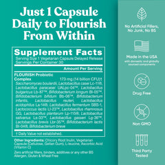Eu Natural Flourish vegan mini capsules ready for daily use.